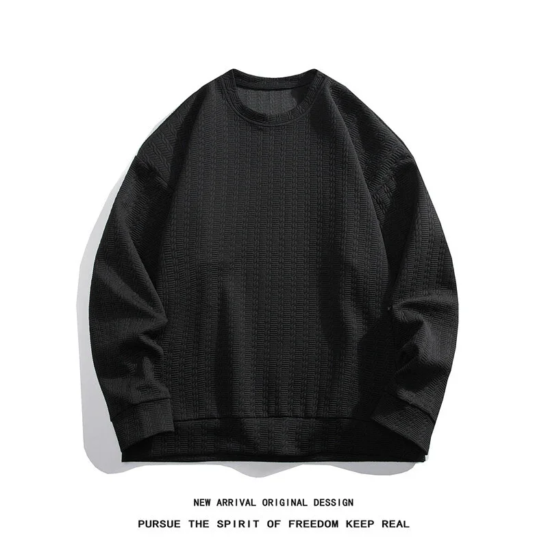 Men's Long Sleeve Textured Vintage Sweatshirt