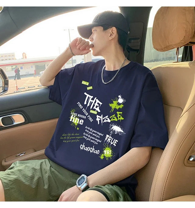 Men's Oversized Sport Cotton Tee Breathable Detail