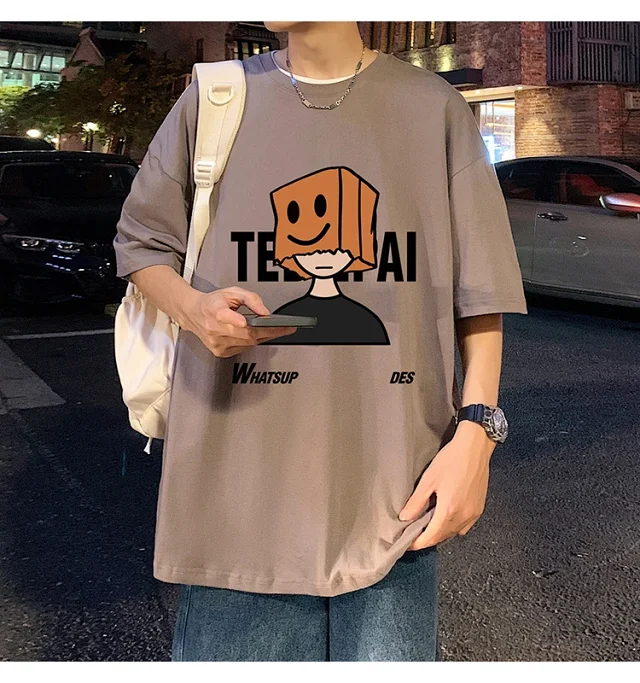 Men's Cotton Loose Street Tee 2025 Detail