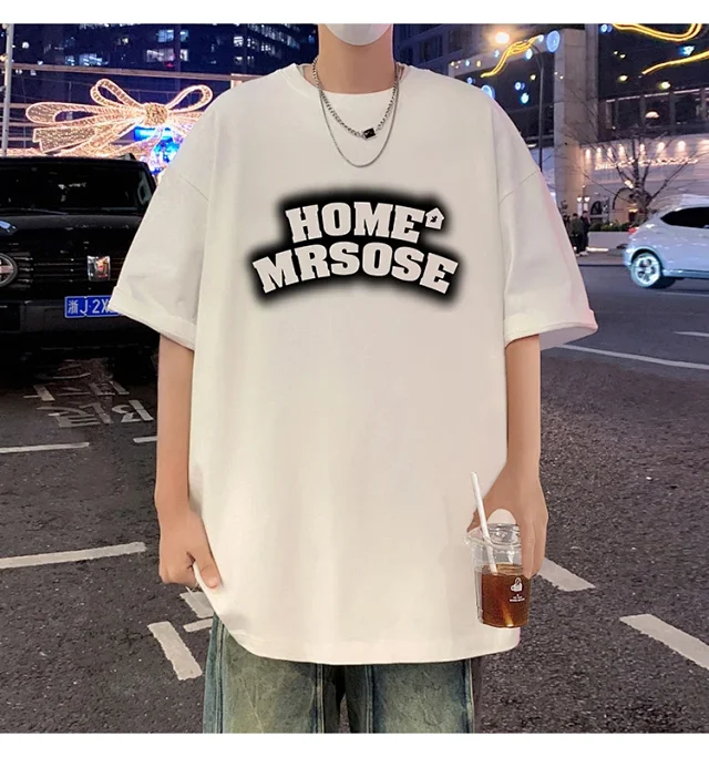 Men's Casual Cotton T-Shirt Plus Size Detail