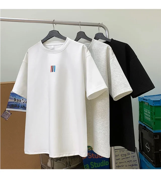 Summer 2025 Men's Heavyweight Embroidered Tee Detail