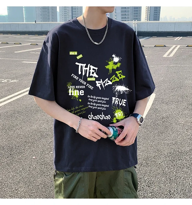 Men's Oversized Sport Cotton Tee Breathable Detail