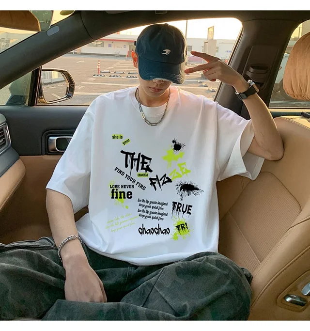 Men's Oversized Sport Cotton Tee Breathable Detail