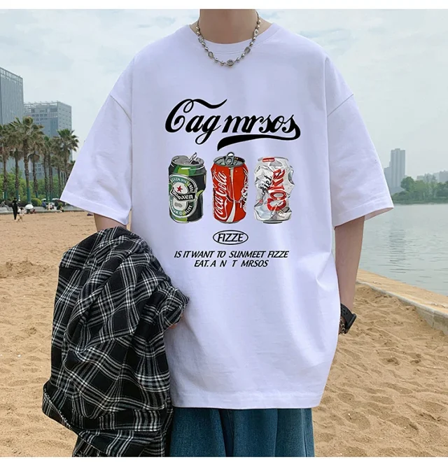 Men's Loose Cotton Tees Detail