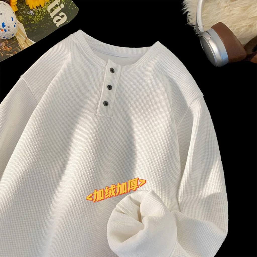 Japanese Retro Men's Thermal Waffle Tee