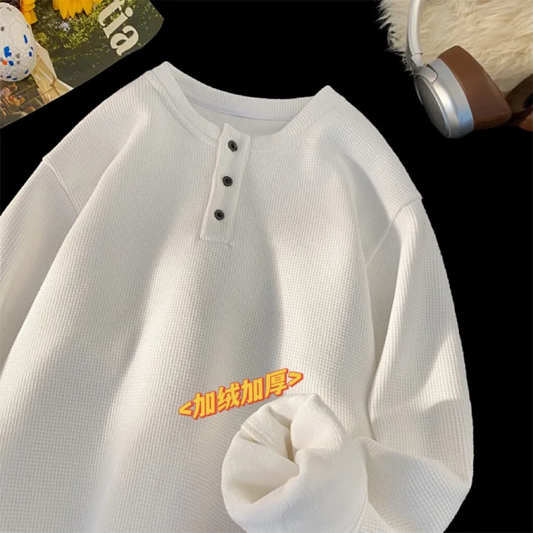 Japanese Retro Men's Thermal Waffle Tee