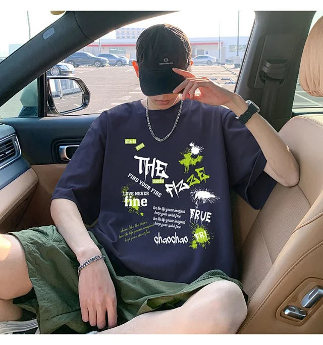 Men's Oversized Sport Cotton Tee Breathable Detail