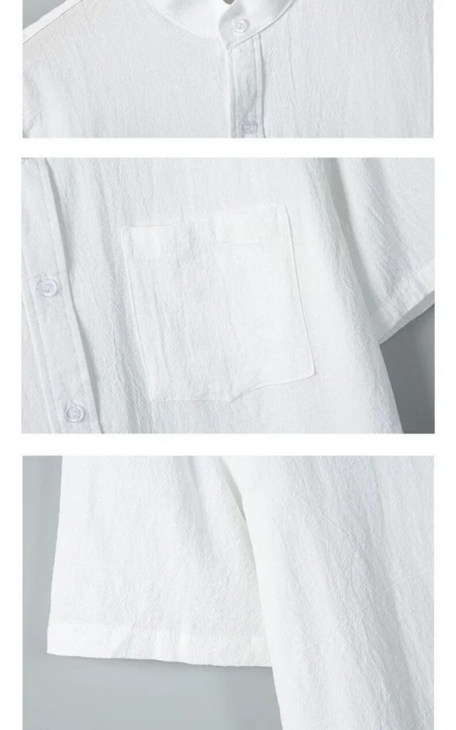 Men's Lightweight Summer Short-Sleeve Shirt Detail