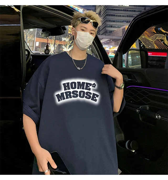 Men's Casual Cotton T-Shirt Plus Size Detail