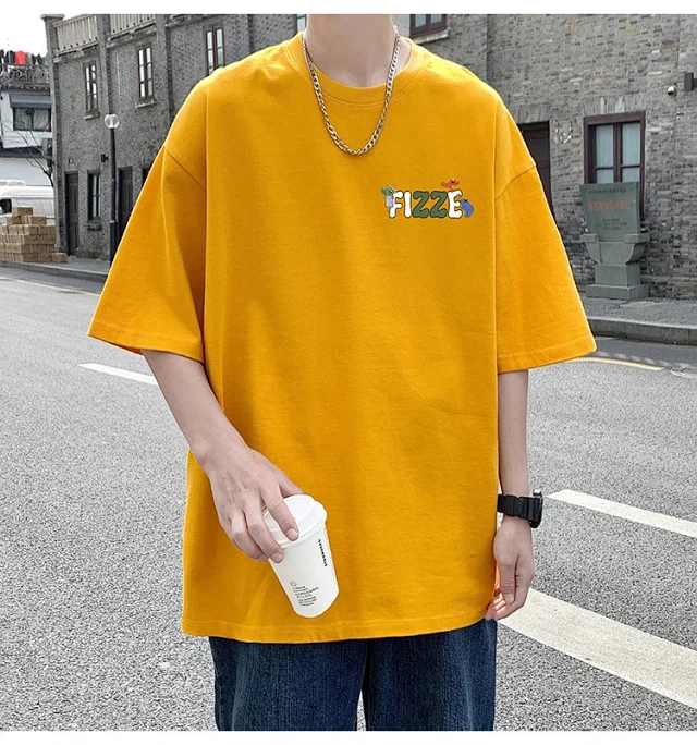 Men's Heavyweight Cotton Loose Fit Tee Detail
