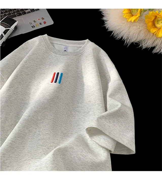 Summer 2025 Men's Heavyweight Embroidered Tee Detail