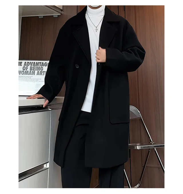 2025 A/W Men's Double-Breasted Wool Coat Detail