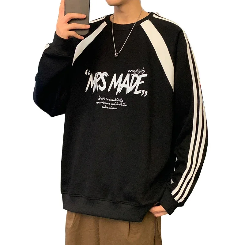 Men's Oversized American Graphic Crewneck Sweatshirt