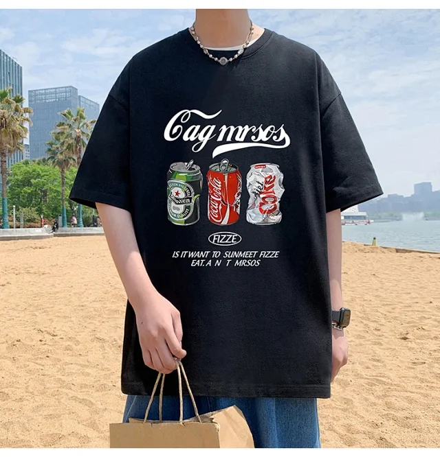 Men's Loose Cotton Tees Detail