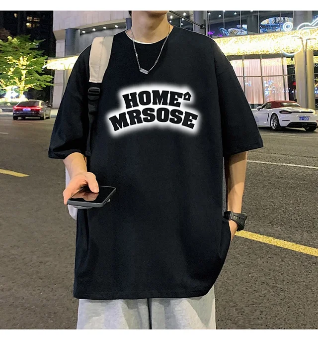 Men's Casual Cotton T-Shirt Plus Size Detail