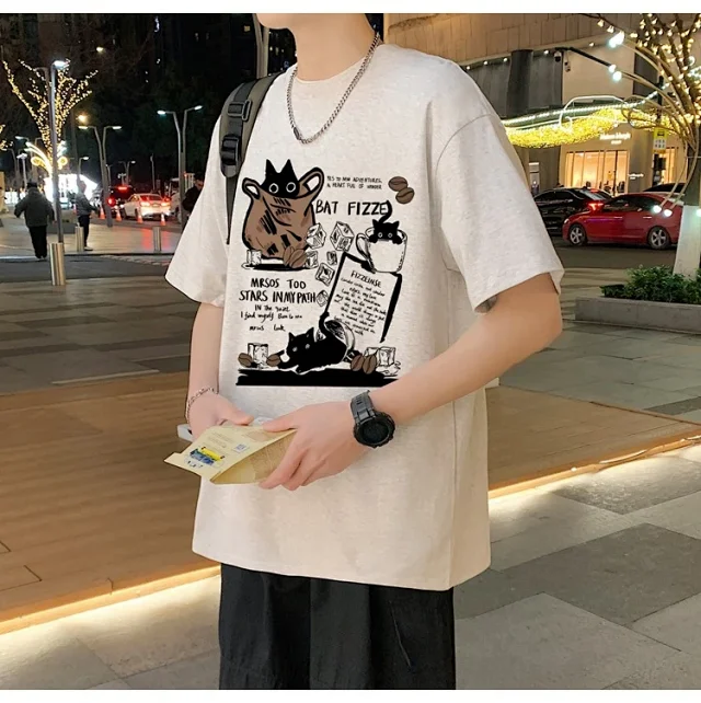 Men's Heavyweight Cotton Cartoon Youth Tee Detail