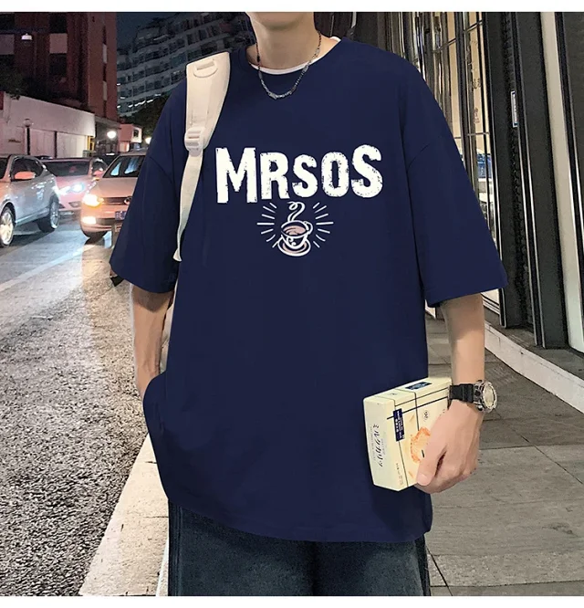 Men's Heavyweight Cotton Short Sleeve T-Shirt Detail