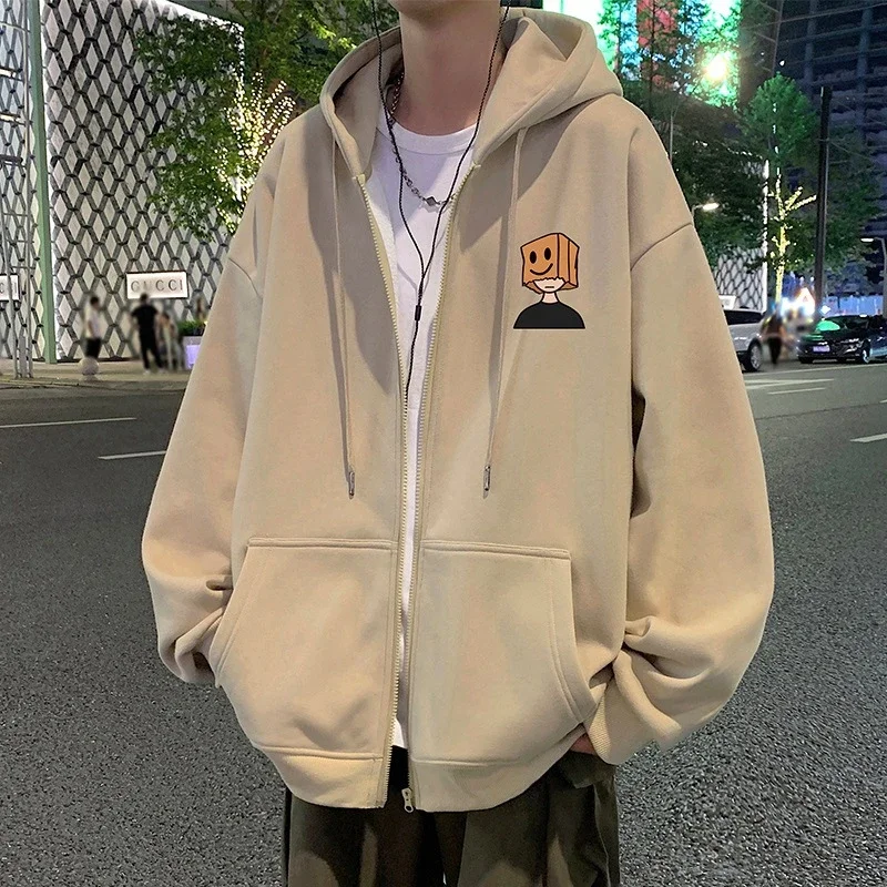 Men's HK Style Oversized Zip Hoodie