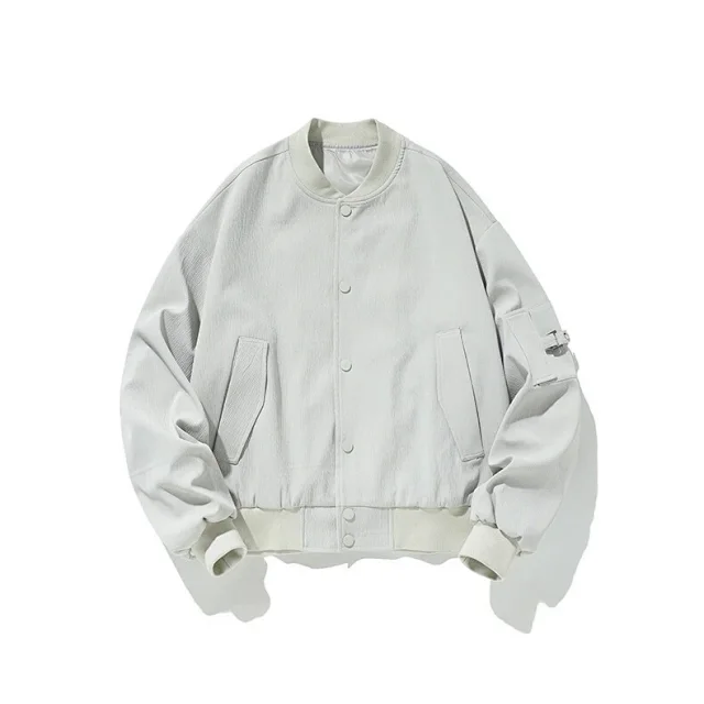 Youth Vintage Casual Bomber Jacket Detail