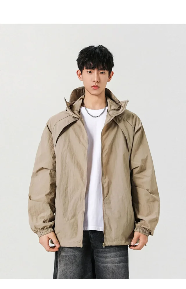 Trendy Men's Hooded Sun Jacket 2025 Detail