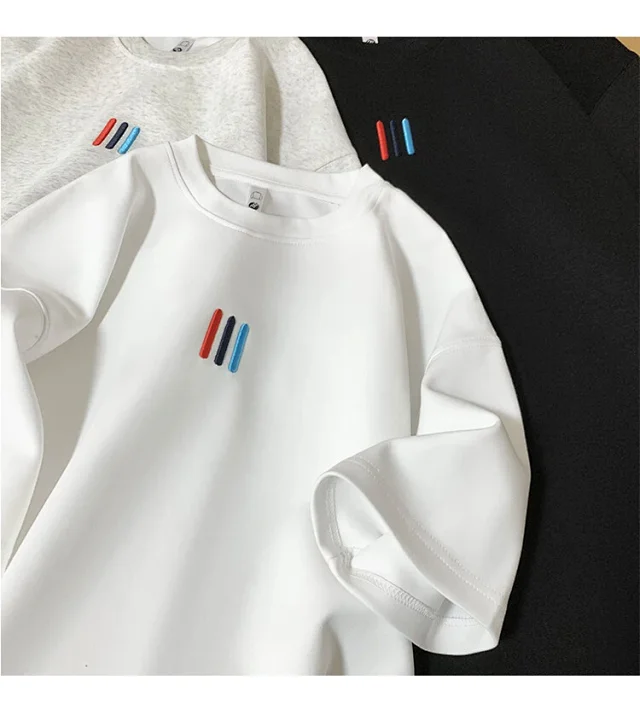 Summer 2025 Men's Heavyweight Embroidered Tee Detail