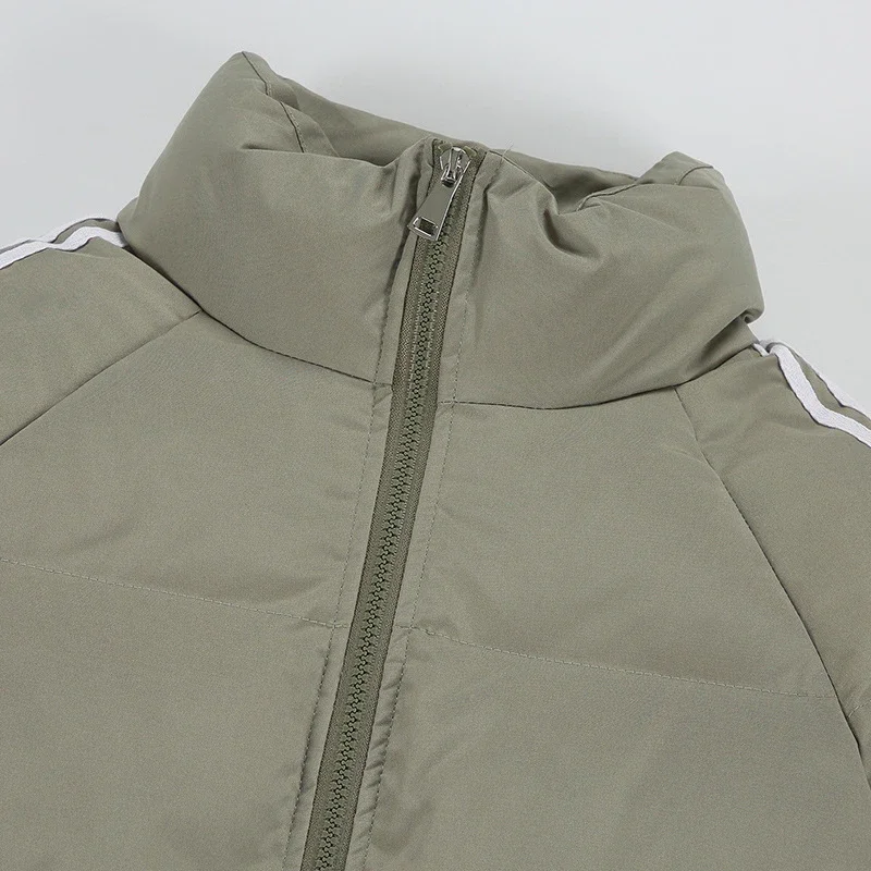Youth Winter Waterproof Striped Puffer Jacket