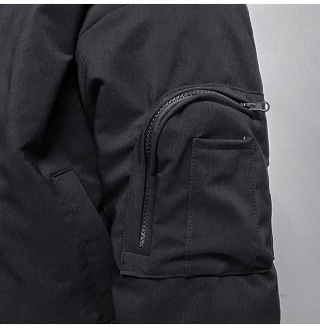 Men's Clean Fit Short Bomber Jacket Detail