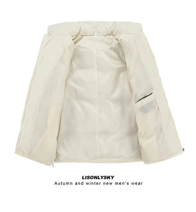 Youth Winter Waterproof Striped Puffer Jacket Detail