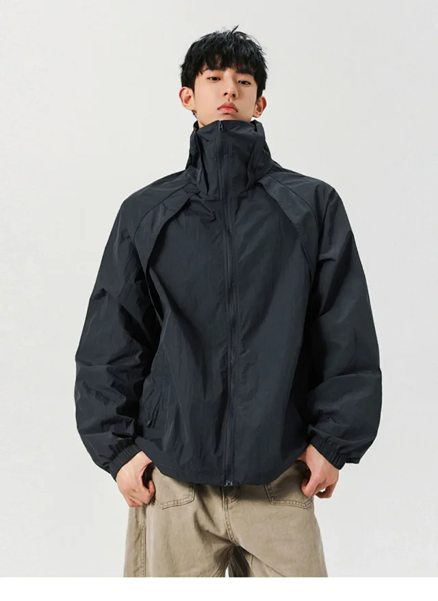 Trendy Men's Hooded Sun Jacket 2025 Detail