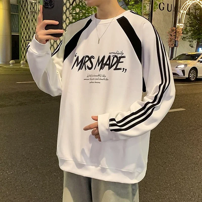 Men's Oversized American Graphic Crewneck Sweatshirt