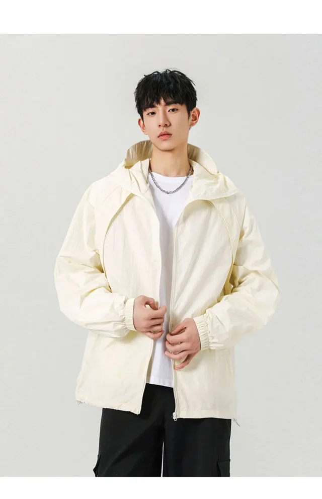 Trendy Men's Hooded Sun Jacket 2025 Detail