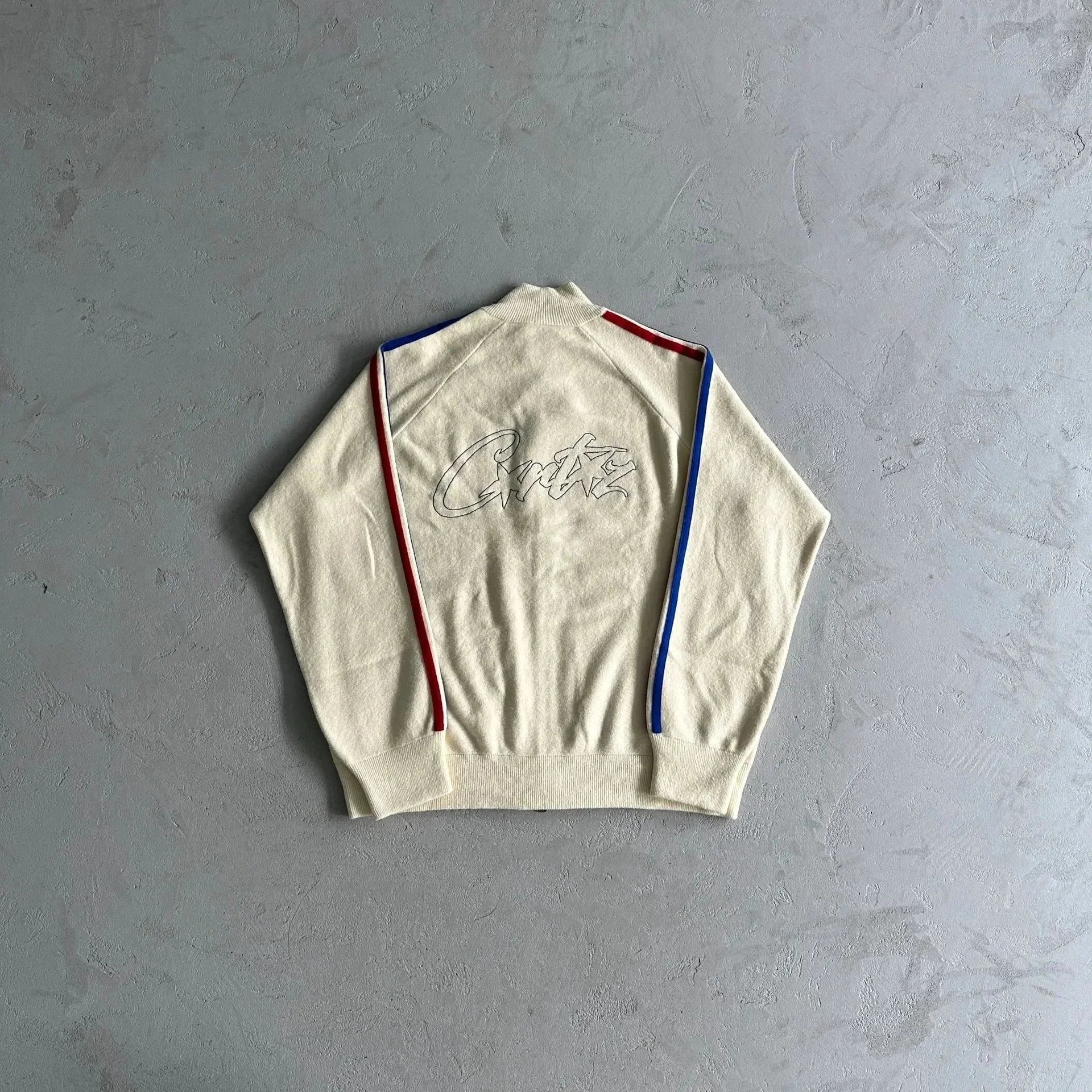 Gallery Dept x Saint Tears Graffiti Knit Zip-Up Cardigan White - 4