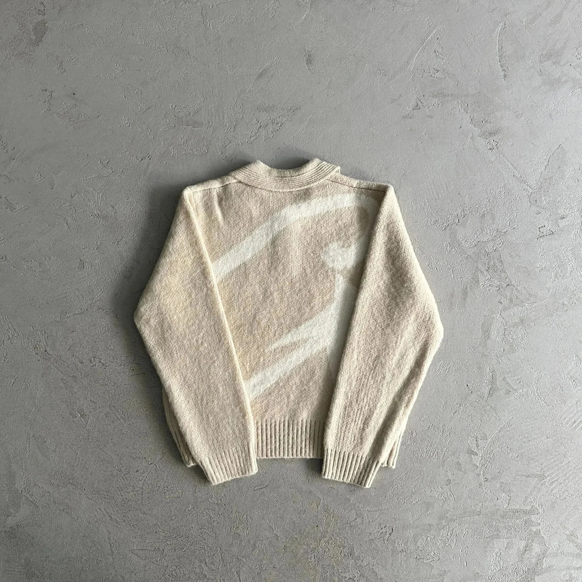 Gallery Dept x Saint Tears Graffiti Knit Zip-Up Cardigan White - 8