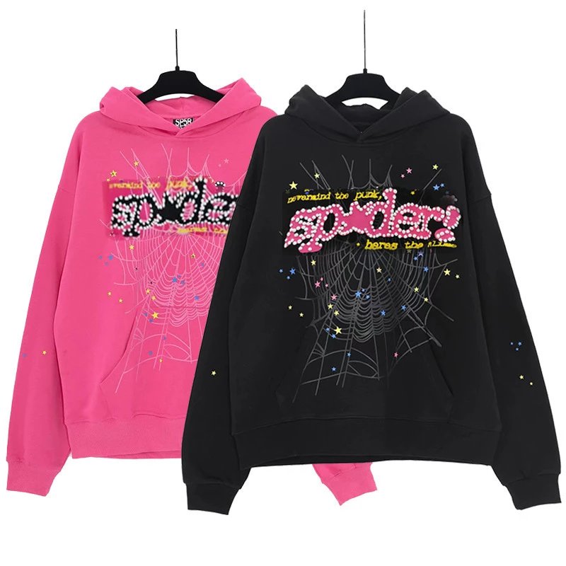 Sp5der Sp5der Black Punk Street Cotton Hoodie Unisex - Buy on Kakobuysheetfind