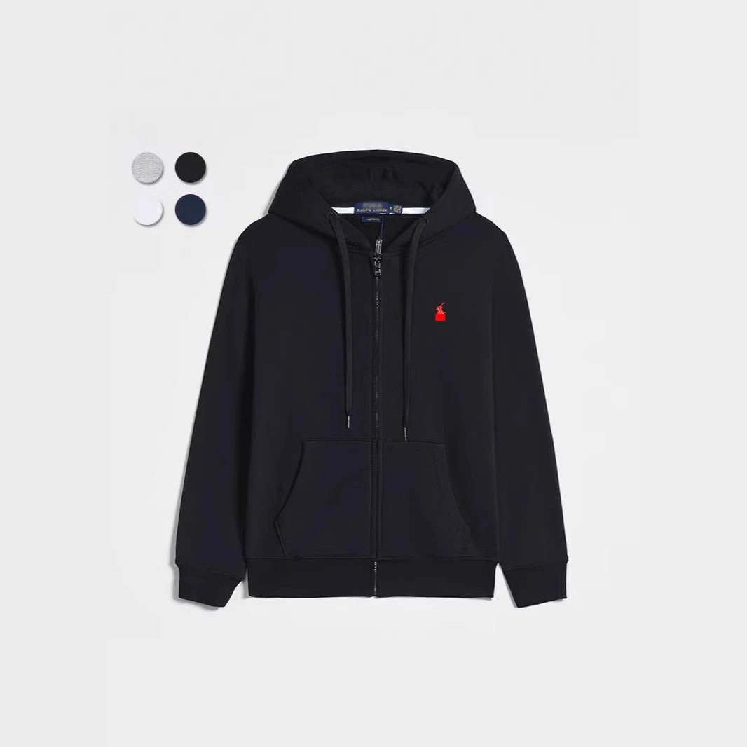 Ralph Lauren Ralph Lauren Black Cotton Zip Hoodie Unisex Jacket - Buy on Kakobuysheetfind