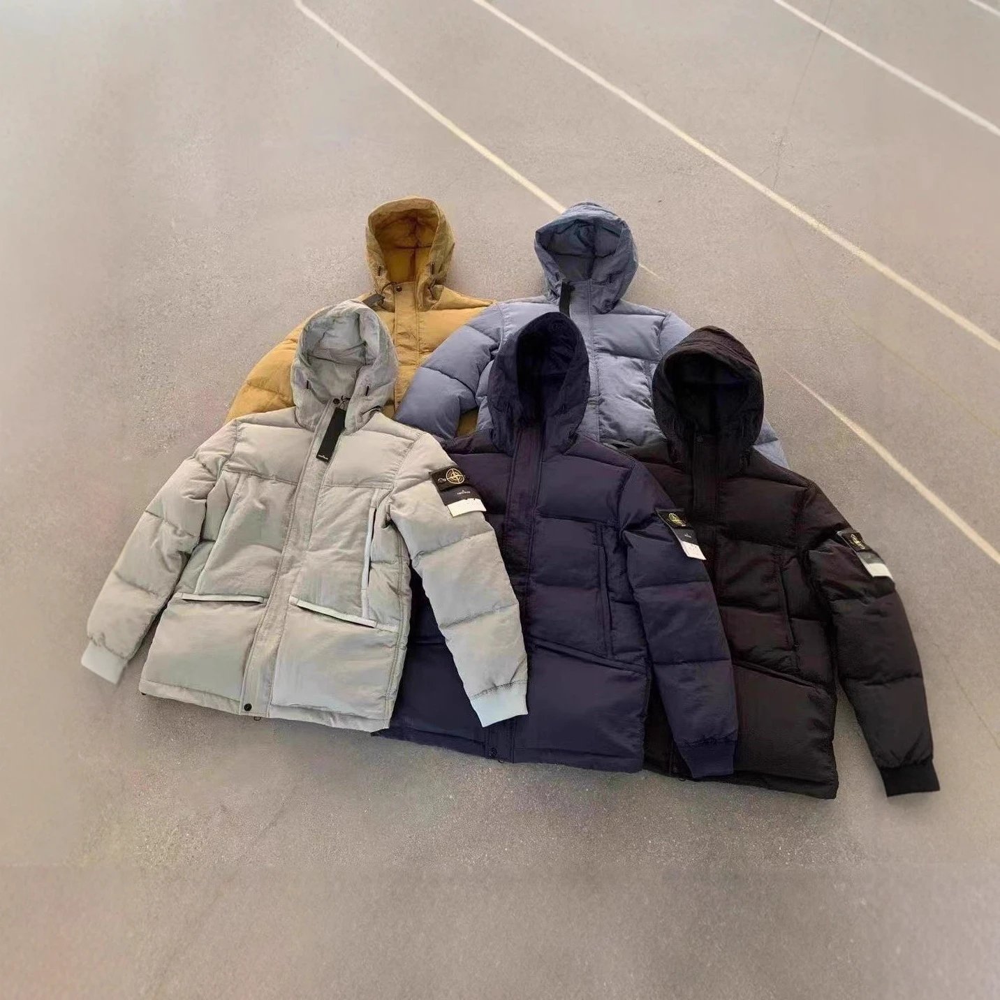 Stone Island Stone Island Grey Hooded Down Winter Jacket - Buy on Kakobuysheetfind