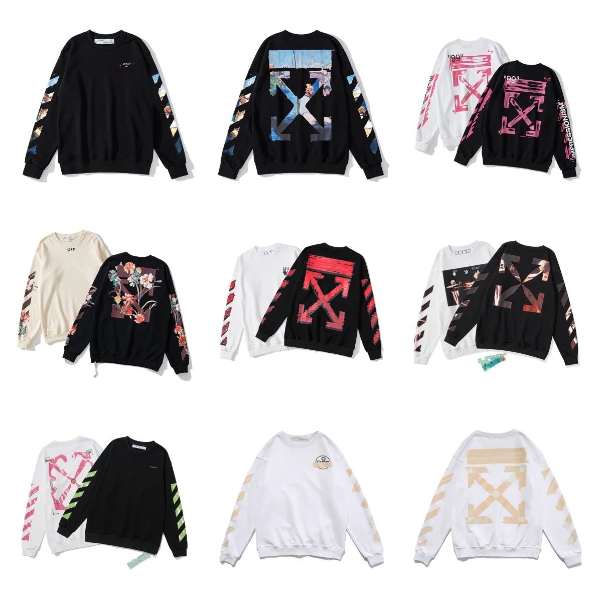 Off White Off White Arrow Print Cotton Sweatshirt Unisex Streetwear - Buy on Kakobuysheetfind