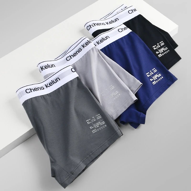 Cheng Kelun Cheng Kelun Men’s Grey Cotton Stretch Boxer Briefs - Buy on Kakobuysheetfind