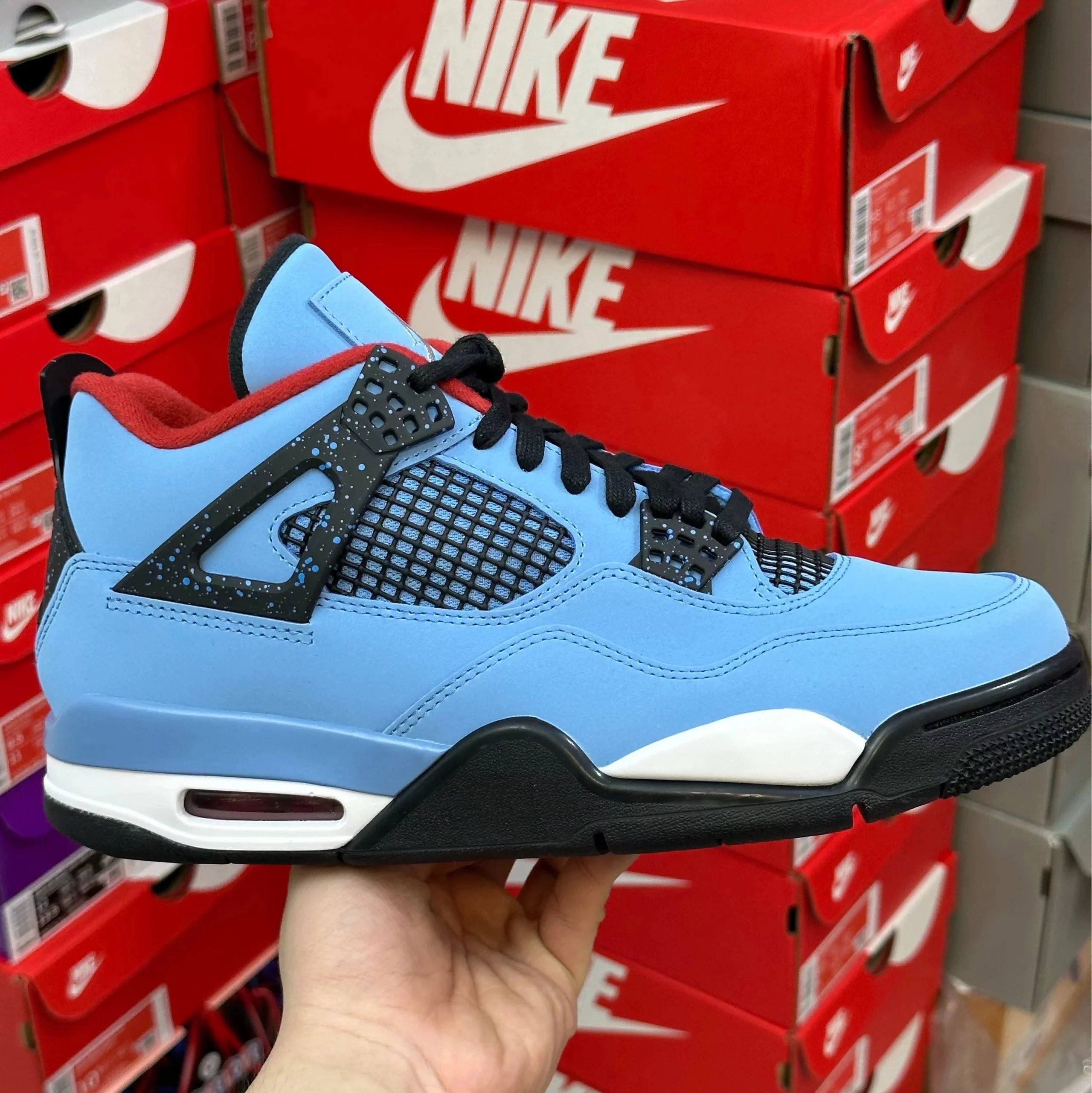 Ts x AJ4 Blue Suede 308497-406