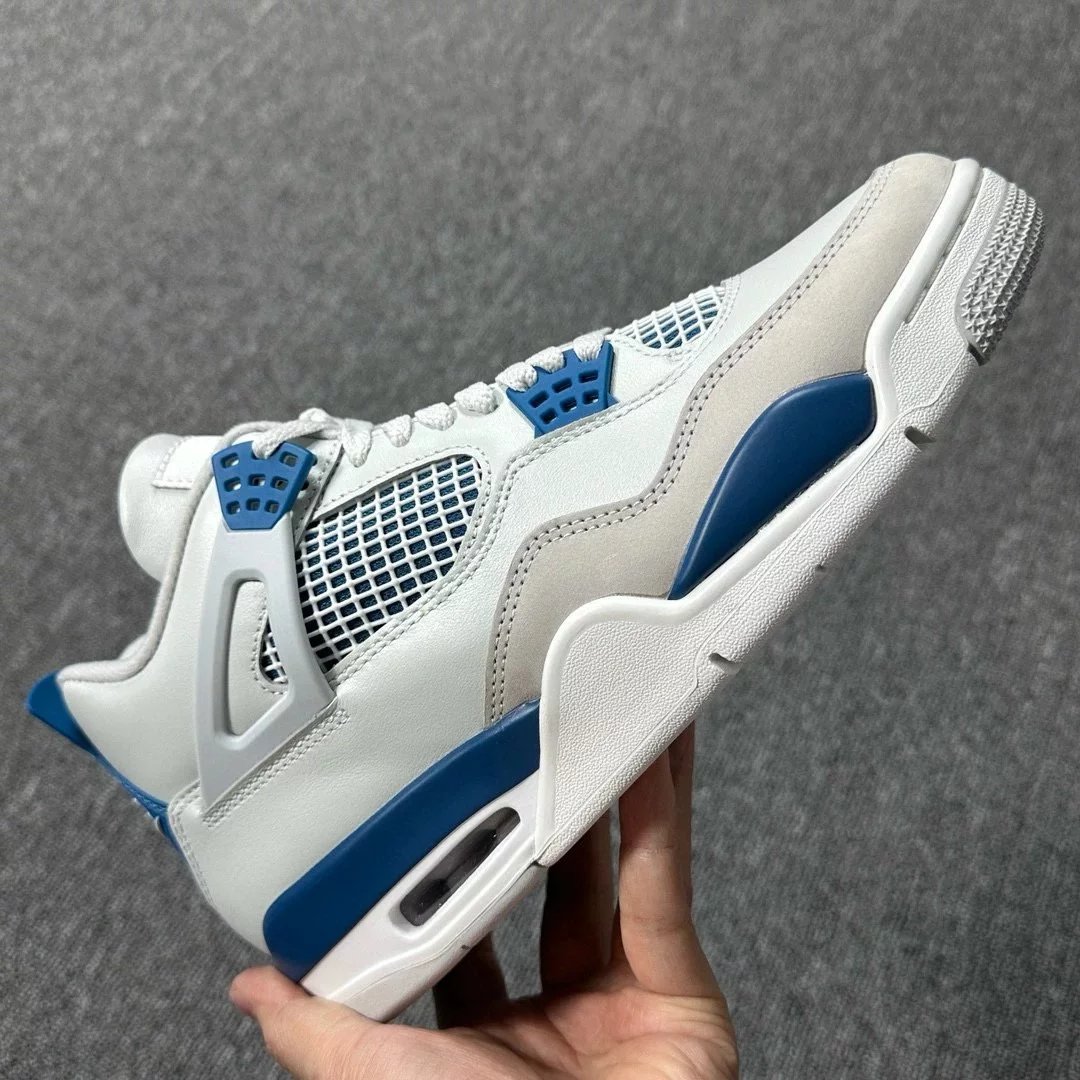 LJR version/Air Jordan 4 AJ4 white and blue 2024 version