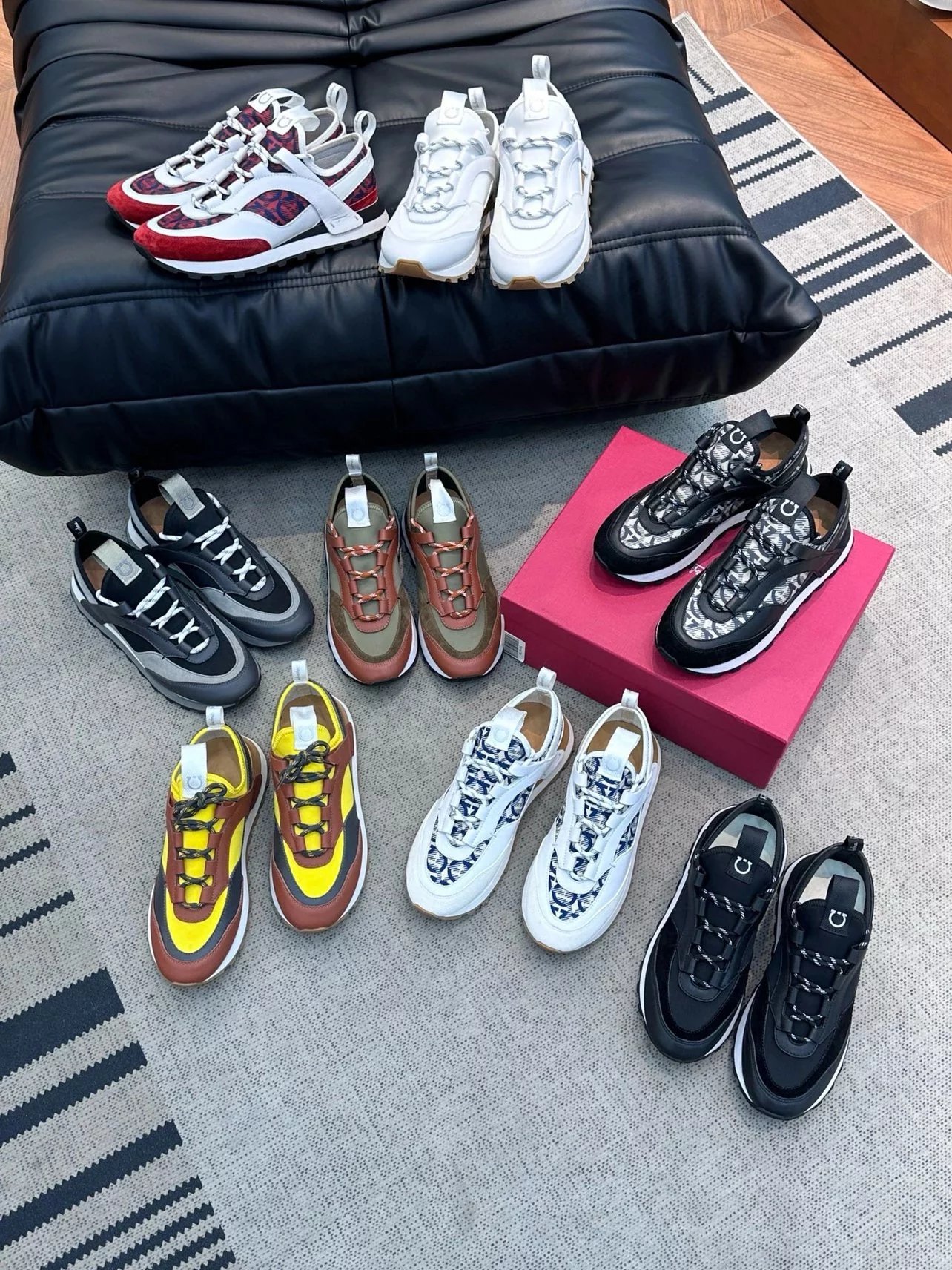 Salvatore*Ferragamo Indy leather suede sneakers