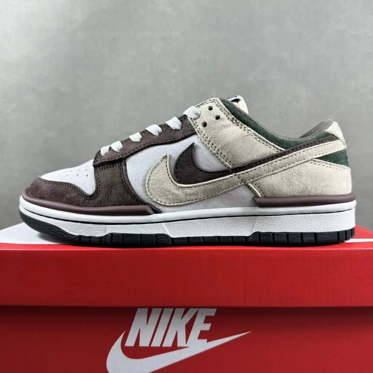 Dunk Low Brown and White Suede Customized Double Hook Item Number: DZ2794 866