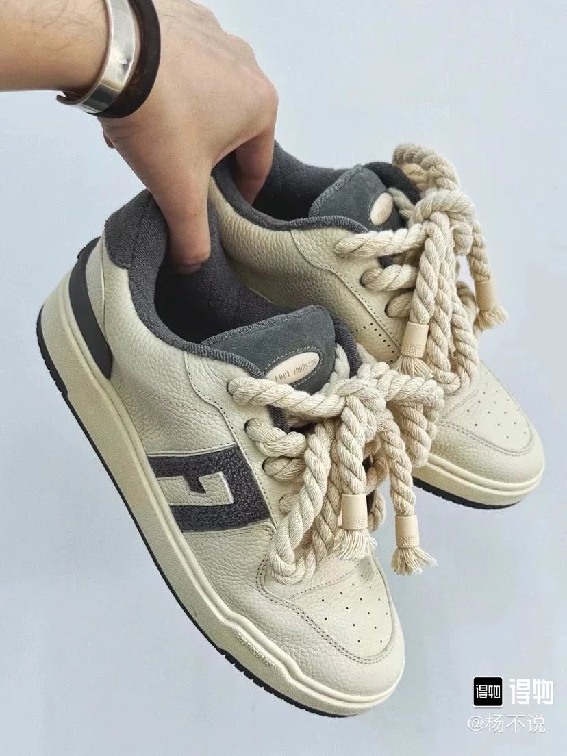 FOOT INDUSTRY Retro low-top sneakers thick hemp rope bread shoes