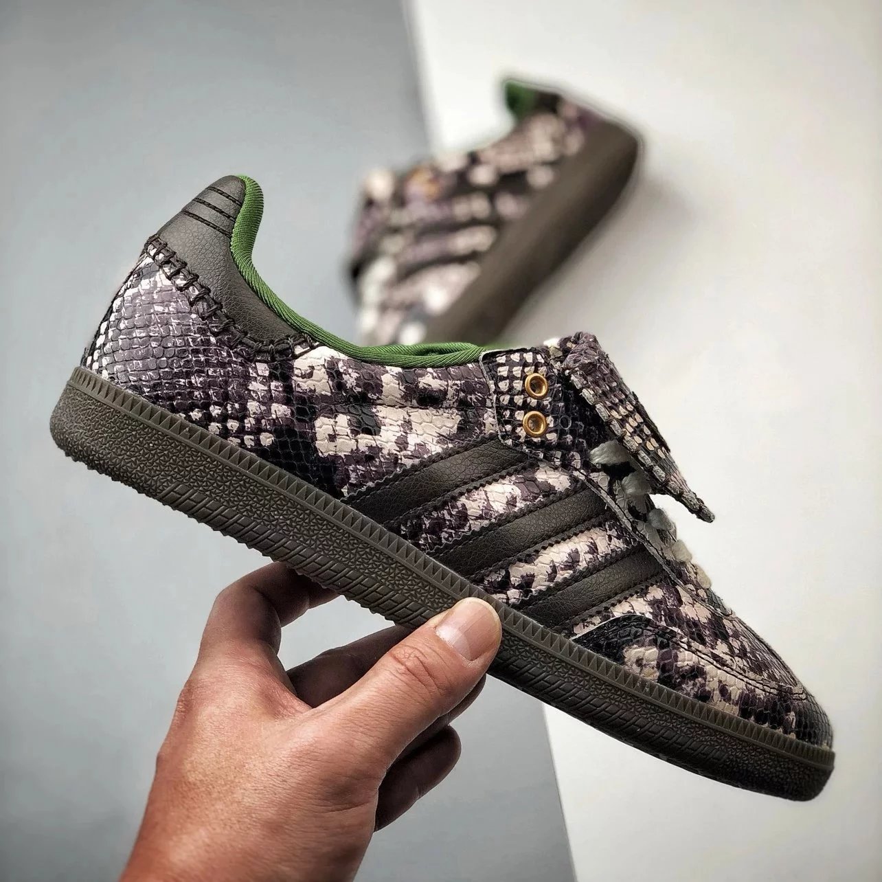 Wales Bonner x Samba Silver Metallic Snakeskin