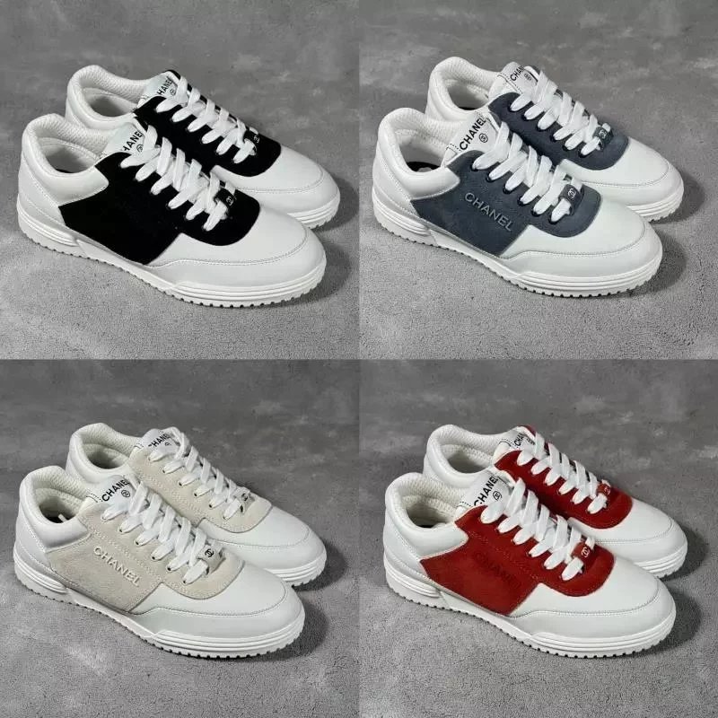 Chanel Chanel 2024 spring and summer new suede calfskin stitching white shoes