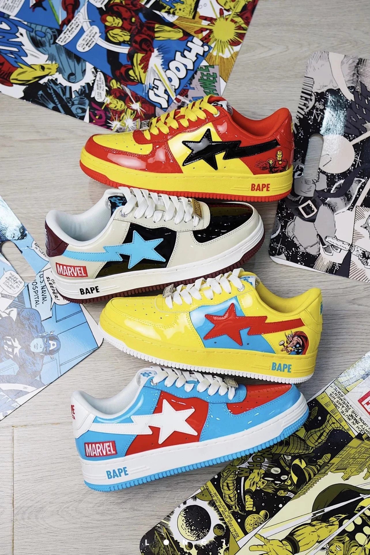 Marvel x Bapesta BAPE STA