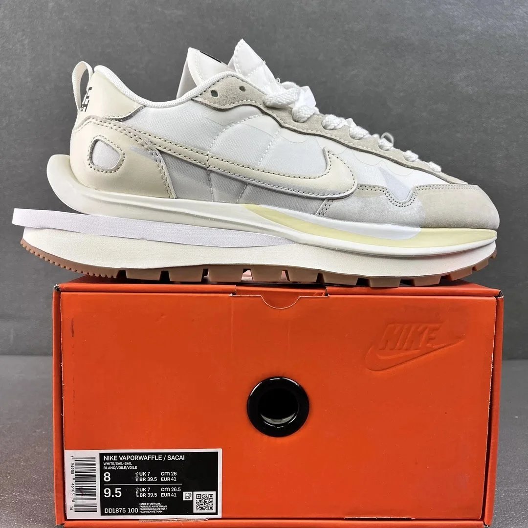 Nike x Sacai Vaporwaffle White / Sail Sneakers - 1