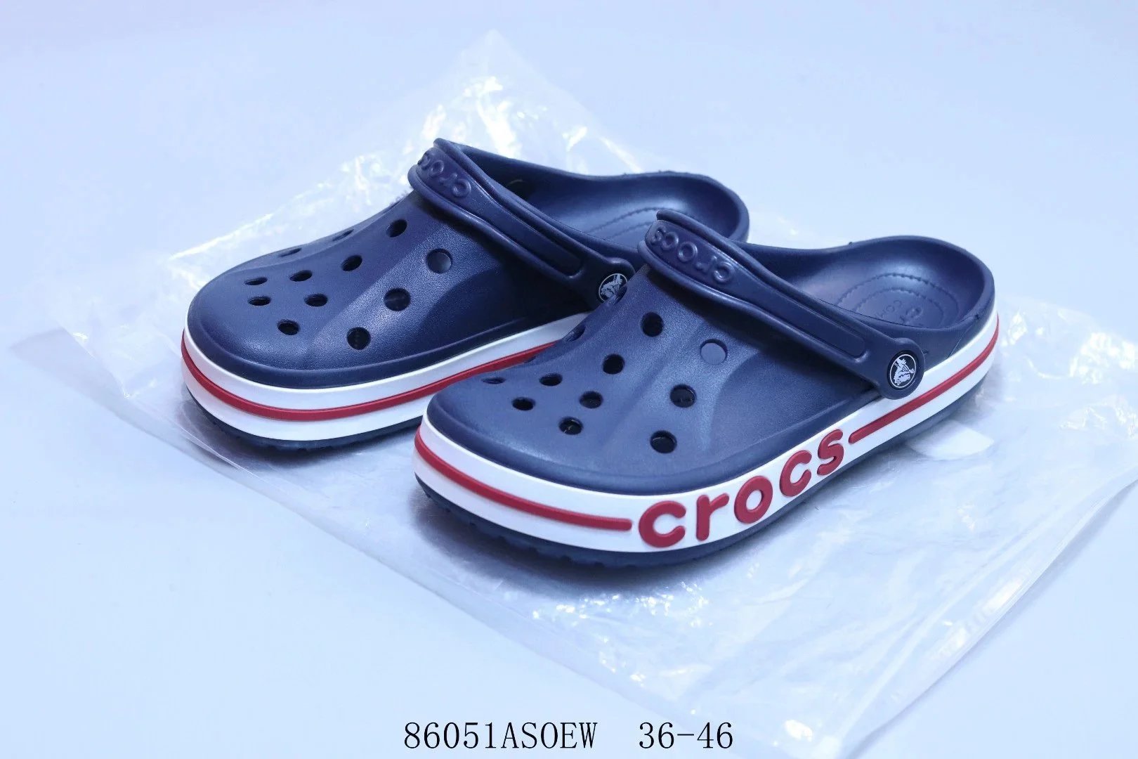 Crocs Classic Clog Black / White Sandals - 2