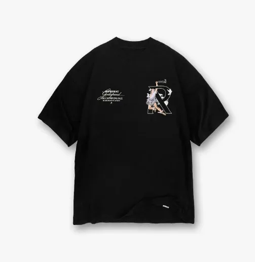 Badfriend R Graphic Print Black T-Shirt - 1