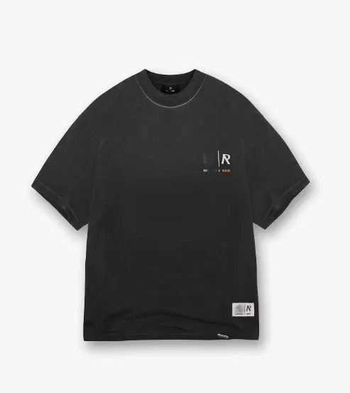Design R Logo Washed Black T-Shirt - 1